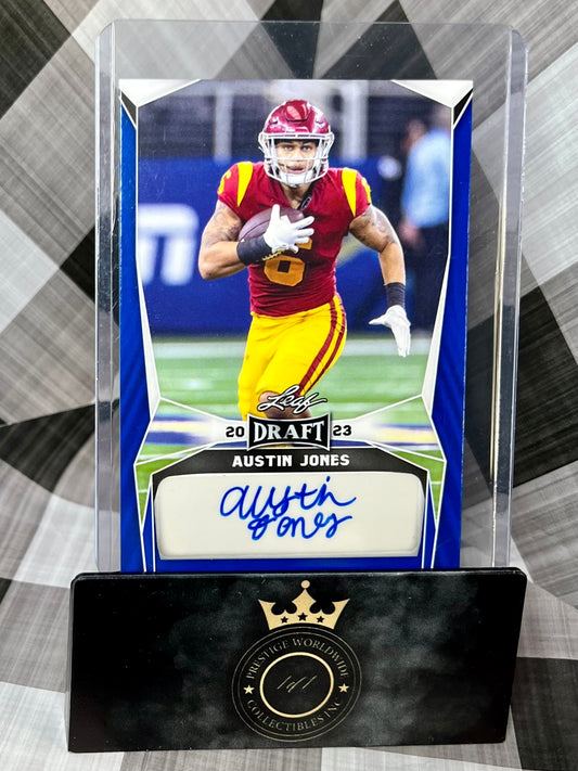 Austin Jones 2023 Leaf Draft Blue Auto #BA-AJ2