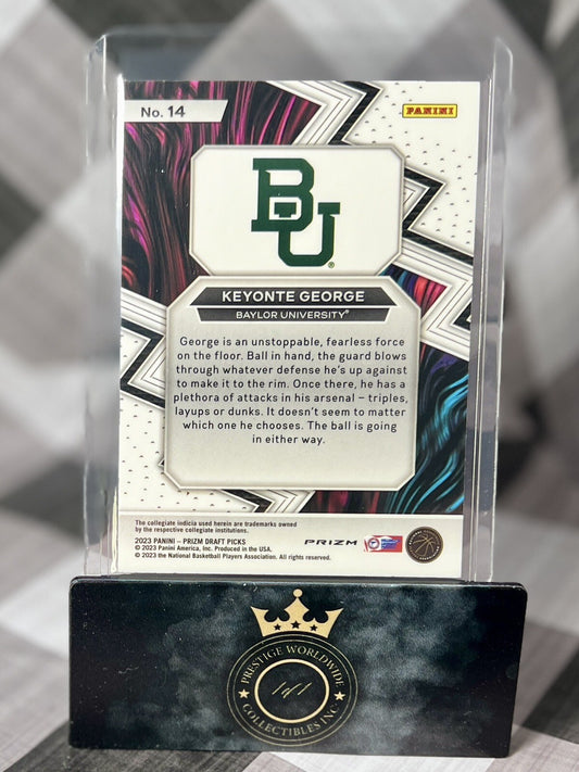 Keyonte George 2023 Prizm Draft Picks Rookie Fearless Holo Silver #14 Jazz & BU
