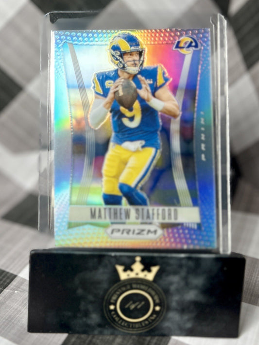 Matthew Stafford 2023 Panini Prizm Flashback Silver Prizm #PF-7 Los Angeles Rams