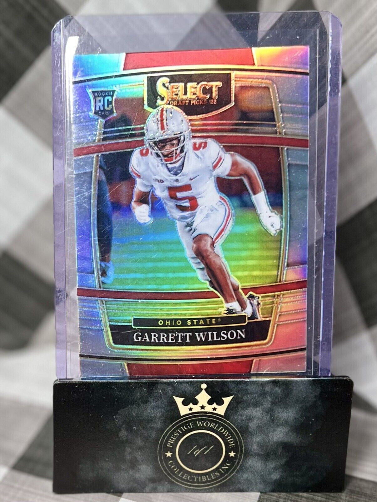 Garrett Wilson 2022 Select Draft Picks Silver Prizm Rookie Concourse #4 Jets OSU