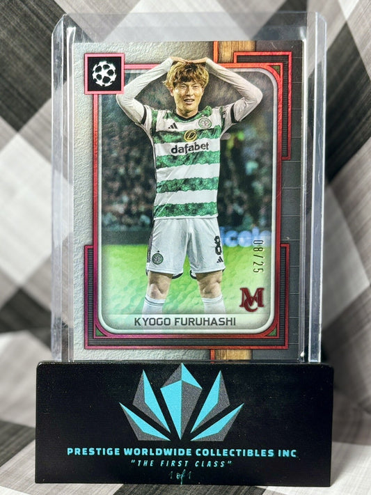 Kyogo Furuhashi 2023-2024 Topps Museum Collection UEFA Ruby /25 #35 Celtic FC