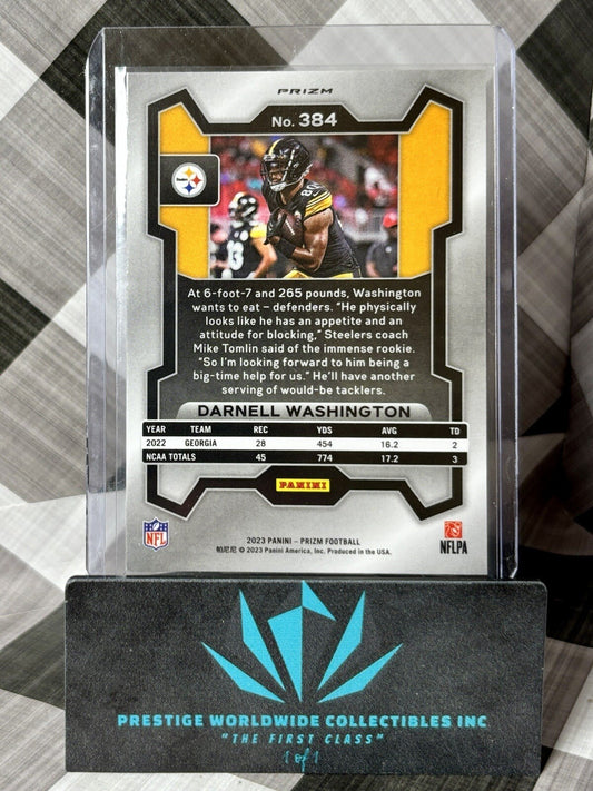 Darnell Washington 2023 Prizm Orange Cracked Ice Rookie #384 Pittsburgh Steelers