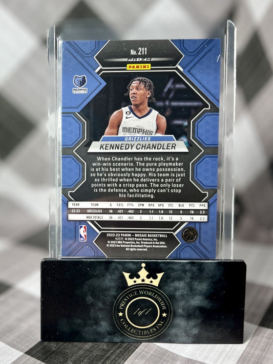 Kennedy Chandler 2022-23 Panini Mosaic Green Prizm Rookie #211 MEM Grizzlies RC