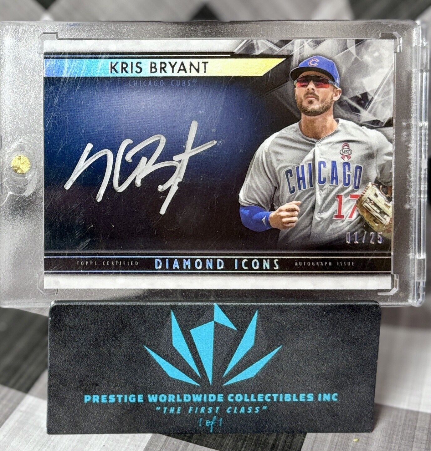 Kris Bryant 2019 Topps Diamond Icons Silver Ink Auto 1/25 #SI-KB Chicago Cubs SP