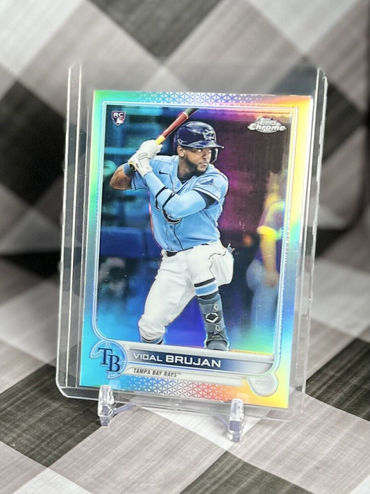 Vidal Brujan 2022 Topps Chrome Prism Refractor Rookie #134 - Tampa Bay Rays RC