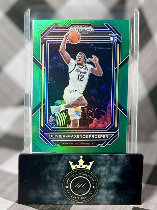 Oliver-Maxence Prosper 2023 Prizm Draft Picks Green Prizm #44 Dallas Mavericks