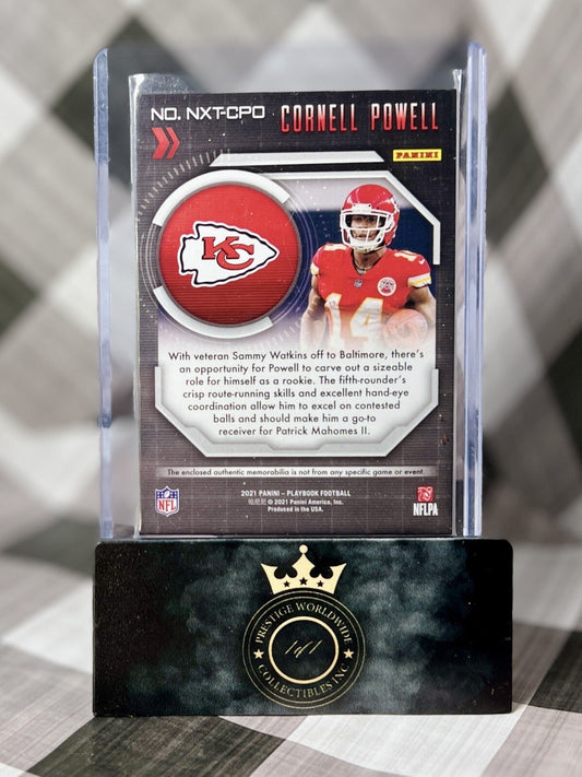 Cornell Powell 2021 Panini Playbook Next Up Patch #NXT-CPO Kansas City Chiefs SP