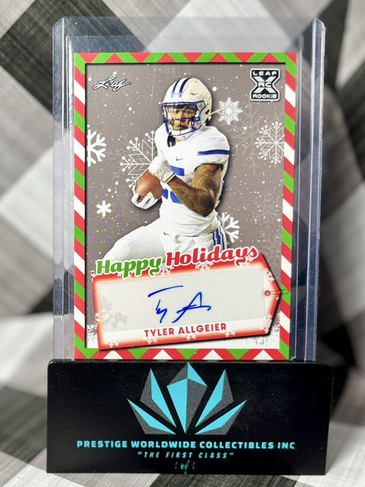 Tyler Allgeier 2022 Leaf Happy Holidays Rookie Auto #HH-TA1 Falcons RC