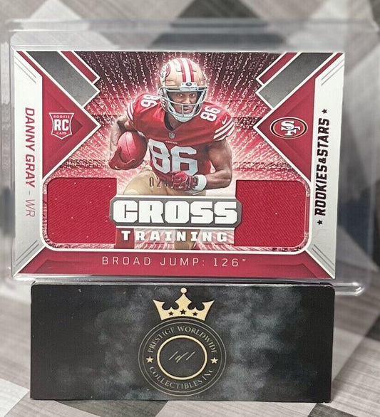 DANNY GRAY 2022 PANINI ROOKIES & STARS CROSS TRAINING DUAL PATCH ROOKIE /249 #CT