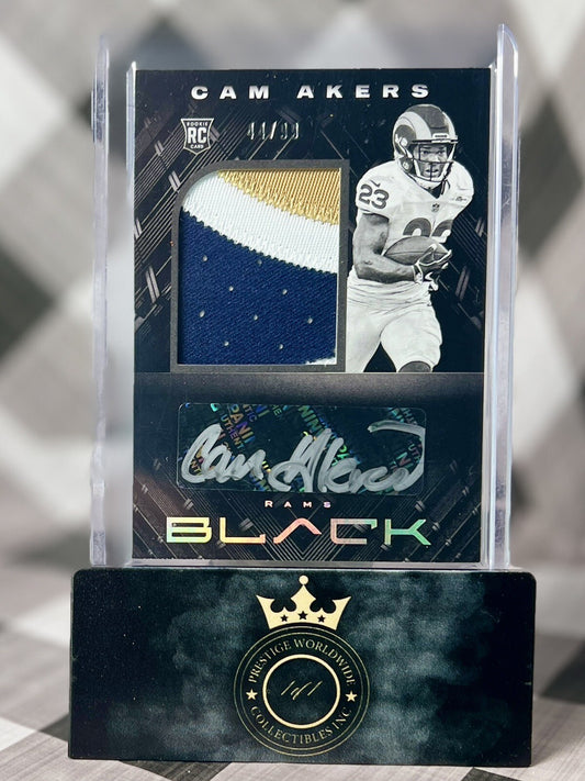 Cam Akers 2020 Panini Black Rookie Patch Auto /50 #213 LA Rams RC