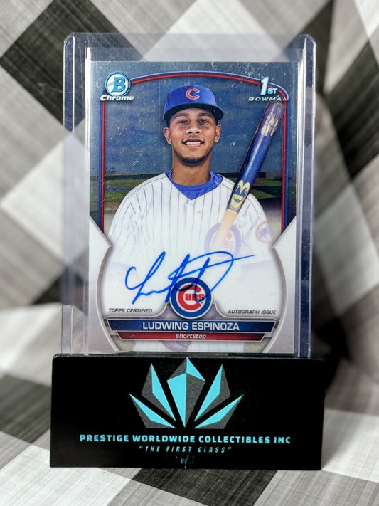 Ludwing Espinoza 2023 Bowman Chrome 1st Prospect Auto #CPA-LE Chicago Cubs SP