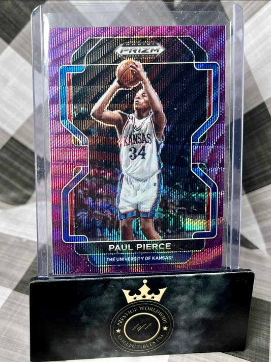 Paul Pierce 2022 Prizm Draft Picks Purple Wave #40 - KU & Celtics
