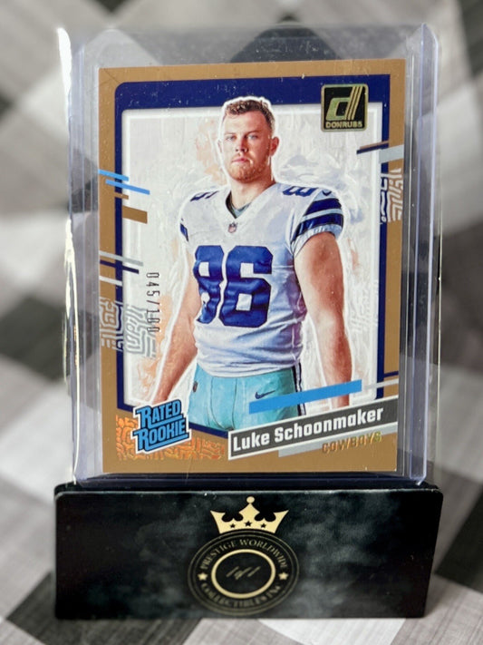 Luke Schoonmaker 2023 Donruss Bronze Rated Rookie Canvas /100 #18 DAL Cowboys RC