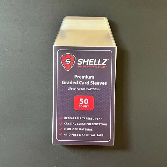 Cardshellz 50 Glove-Fit Sleeves for PSA Graded Slabs - Premium OPP Glass Clear