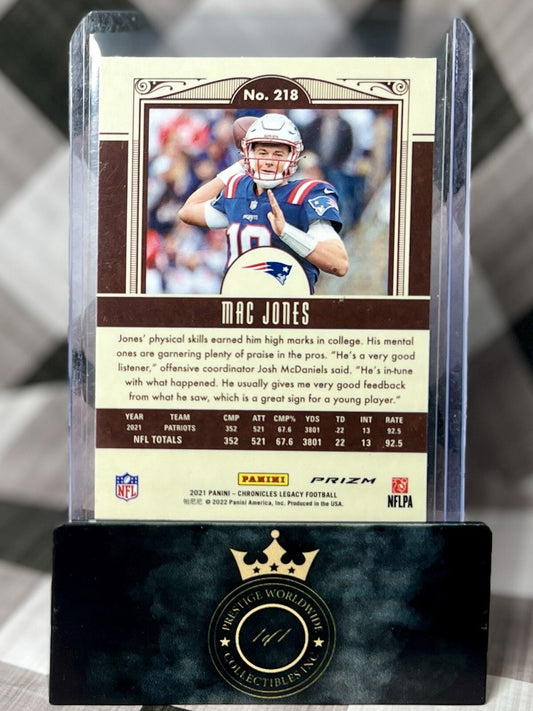 Mac Jones 2021 Chronicles Legacy Silver Rookie #218 New England Patriots RC