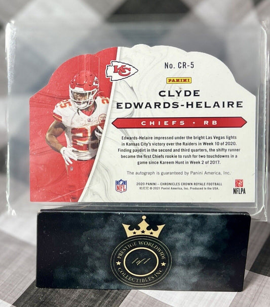 Clyde Edwards-Helaire 2020 Crown Royale Red Rookie Auto /35 #CR-5 Chiefs
