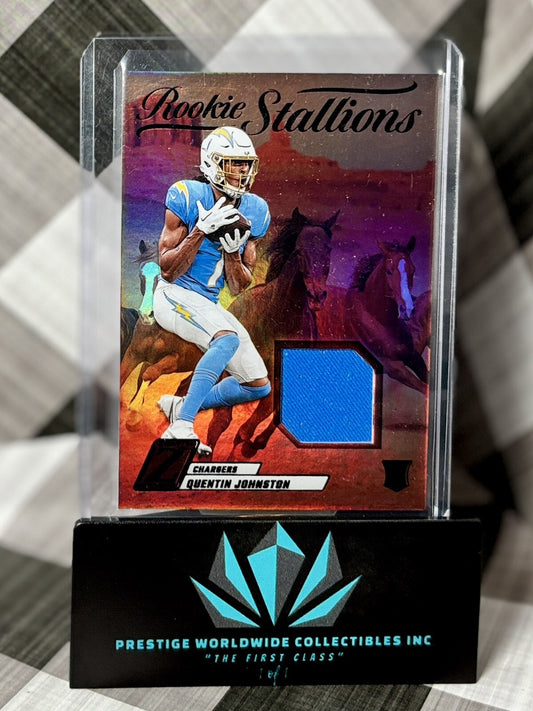 Quentin Johnston 2023 Zenith Rookie Stallions Jersey Patch #RS-QJN Chargers RC