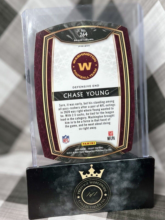 Chase Young 2020 Select Red Prizm Club Level Die-Cut Rookie #264 Washington CMDr