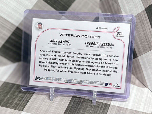 Freddie Freeman/K Bryant 2022 Topps Update Gold Foil #US4 New Tests For The West