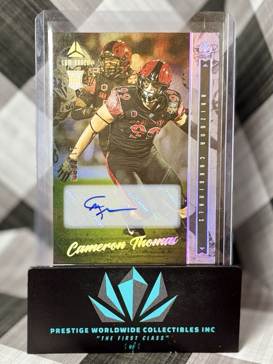 Cameron Thomas 2022 Panini Luminance Rookie Auto /349 #160 AZ Cardinals RC