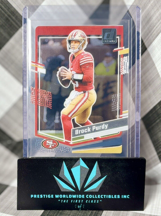 Brock Purdy 2023 Clearly Donruss Base #43 San Francisco 49ers