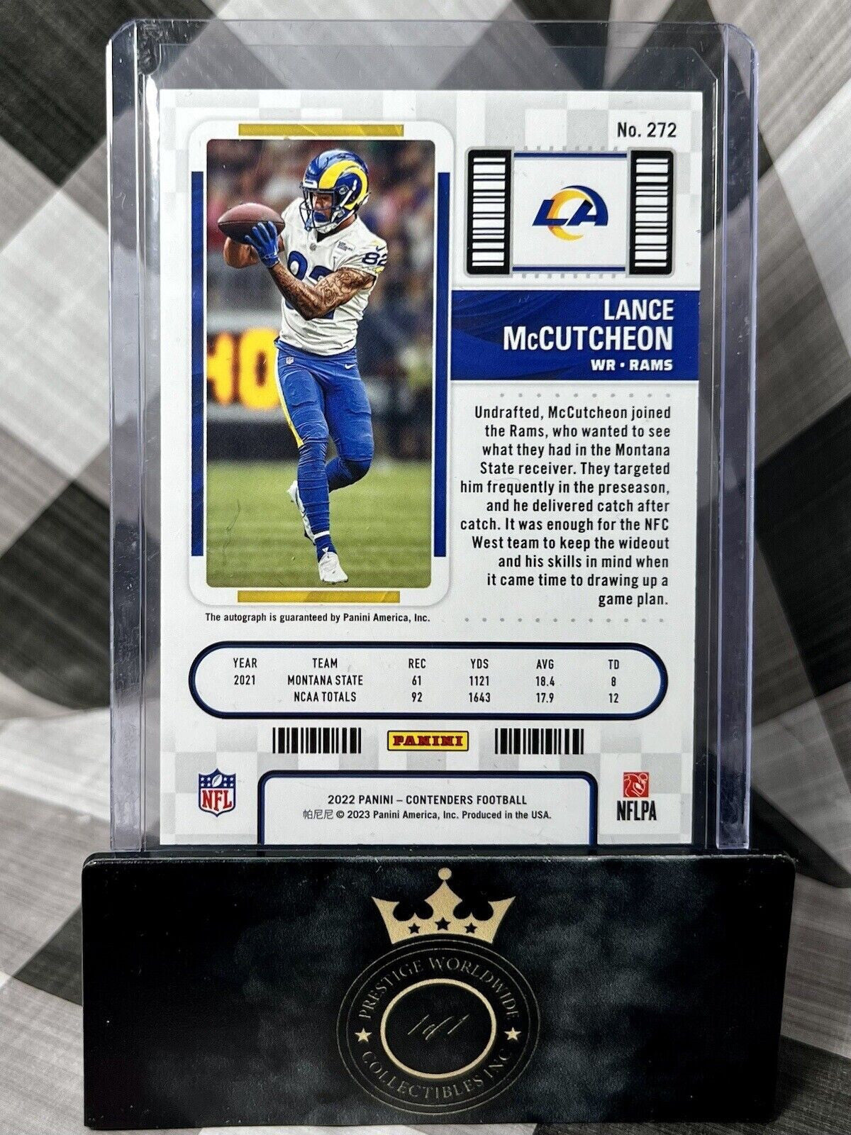 Lance McCutcheon 2022 Panini Contenders Rookie Ticket Auto #272 LA Rams RC SP 🔥