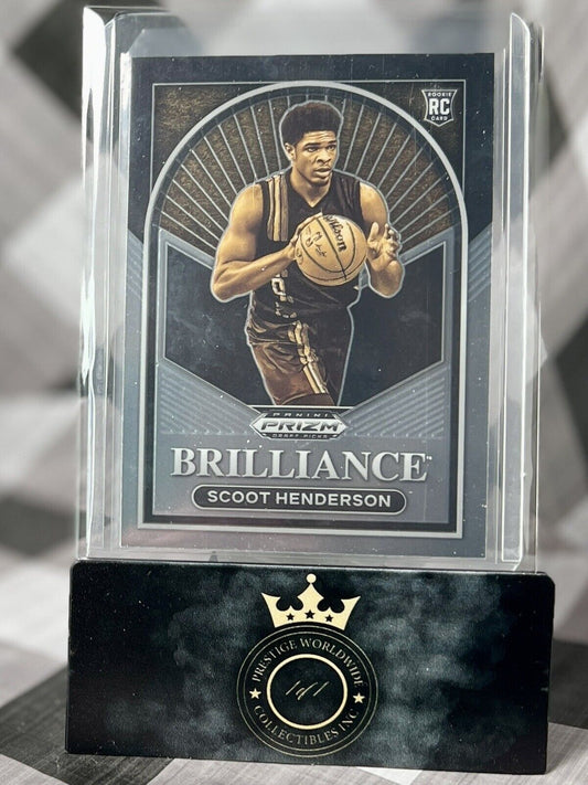 Scoot Henderson 2023 Panini Prizm Draft Picks Brilliance Rookie #3 Trail Blazers