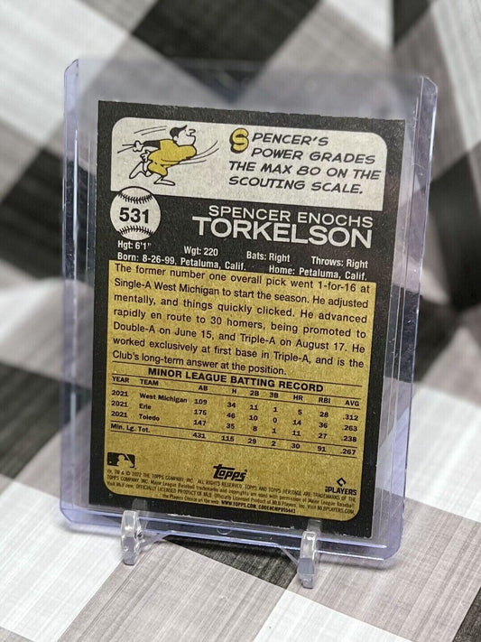Spencer Torkelson 2022 Topps Heritage High Number ROOKIE #531  Detroit Tigers RC