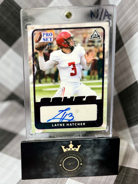 Layne Hatch 2021 Leaf Pro Set Power Purple ARC Rookie Auto /25 #BA-LH1