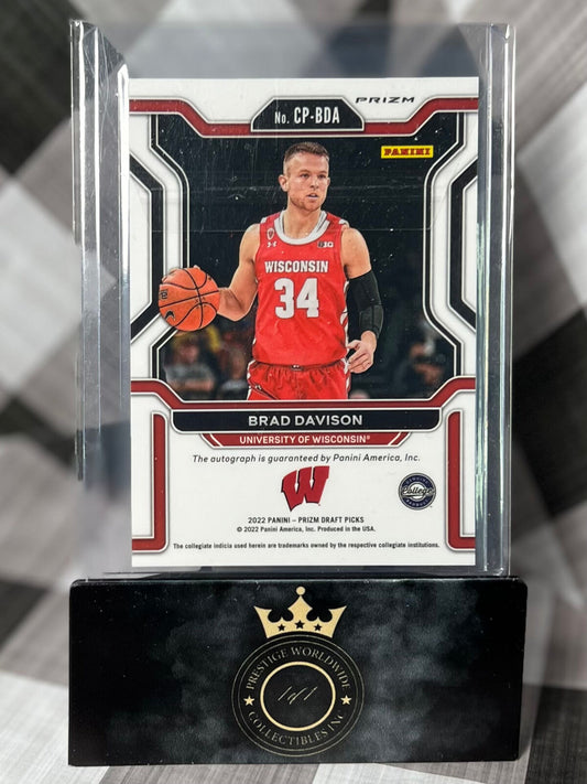 Brad Davison 2022 Prizm Draft Picks Green Penmanship Auto #CP-BDA