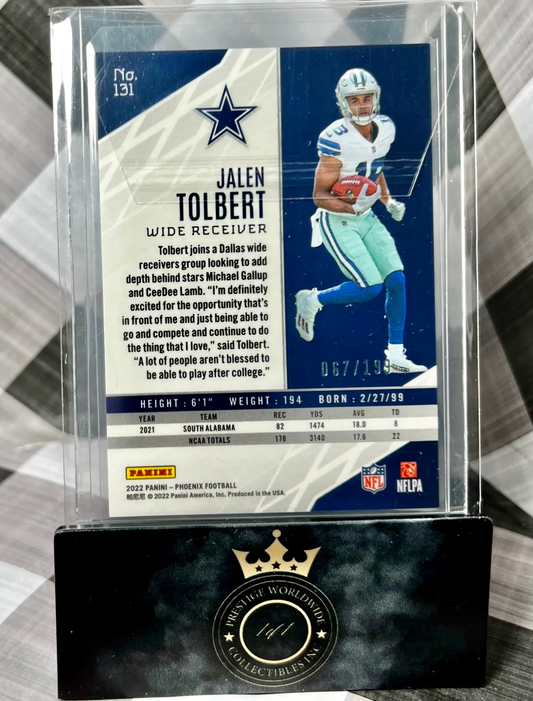 Jalen Tolbert 2022 Phoenix Rookie Pink /199 #131 - Cowboys RC