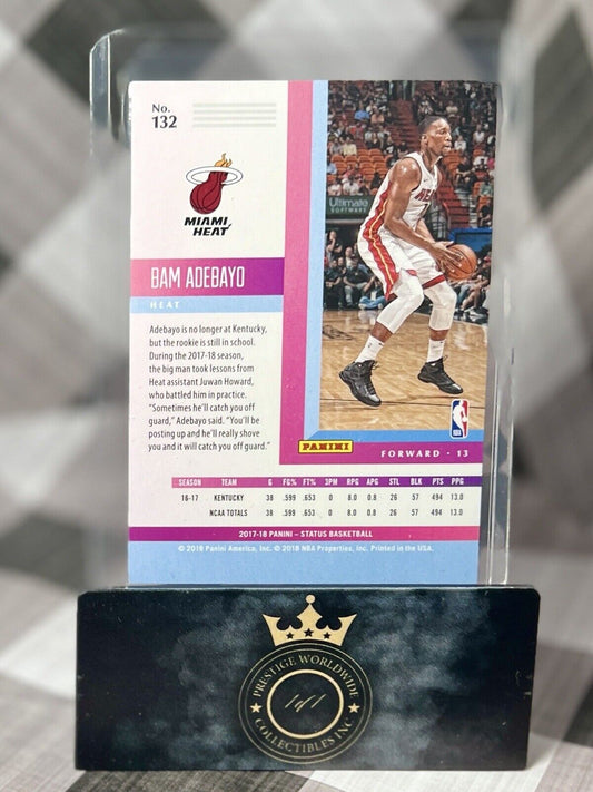 Bam Adebayo 2017-18 Panini Status Basketball Rookie #132 Miami Heat RC Kentucky