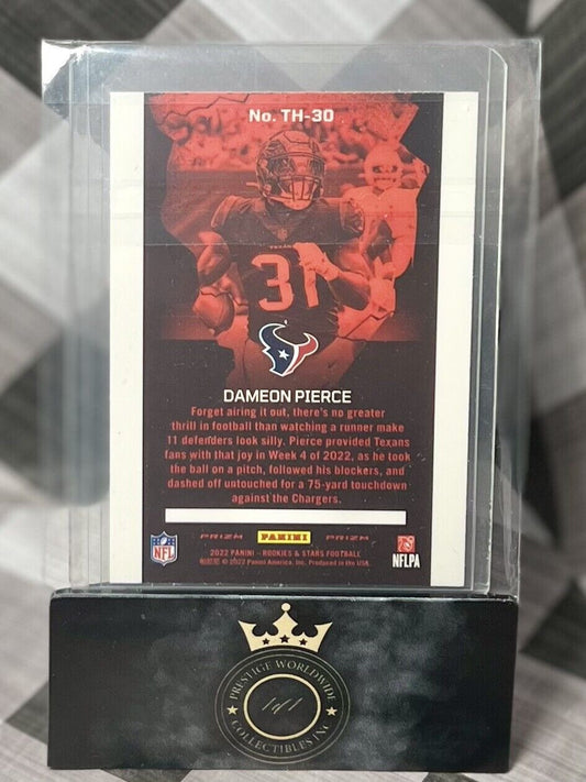 Dameon Pierce 2022 Rookies & Stars Rookie Thrillers Red Plaid #TH-30 Texans RC