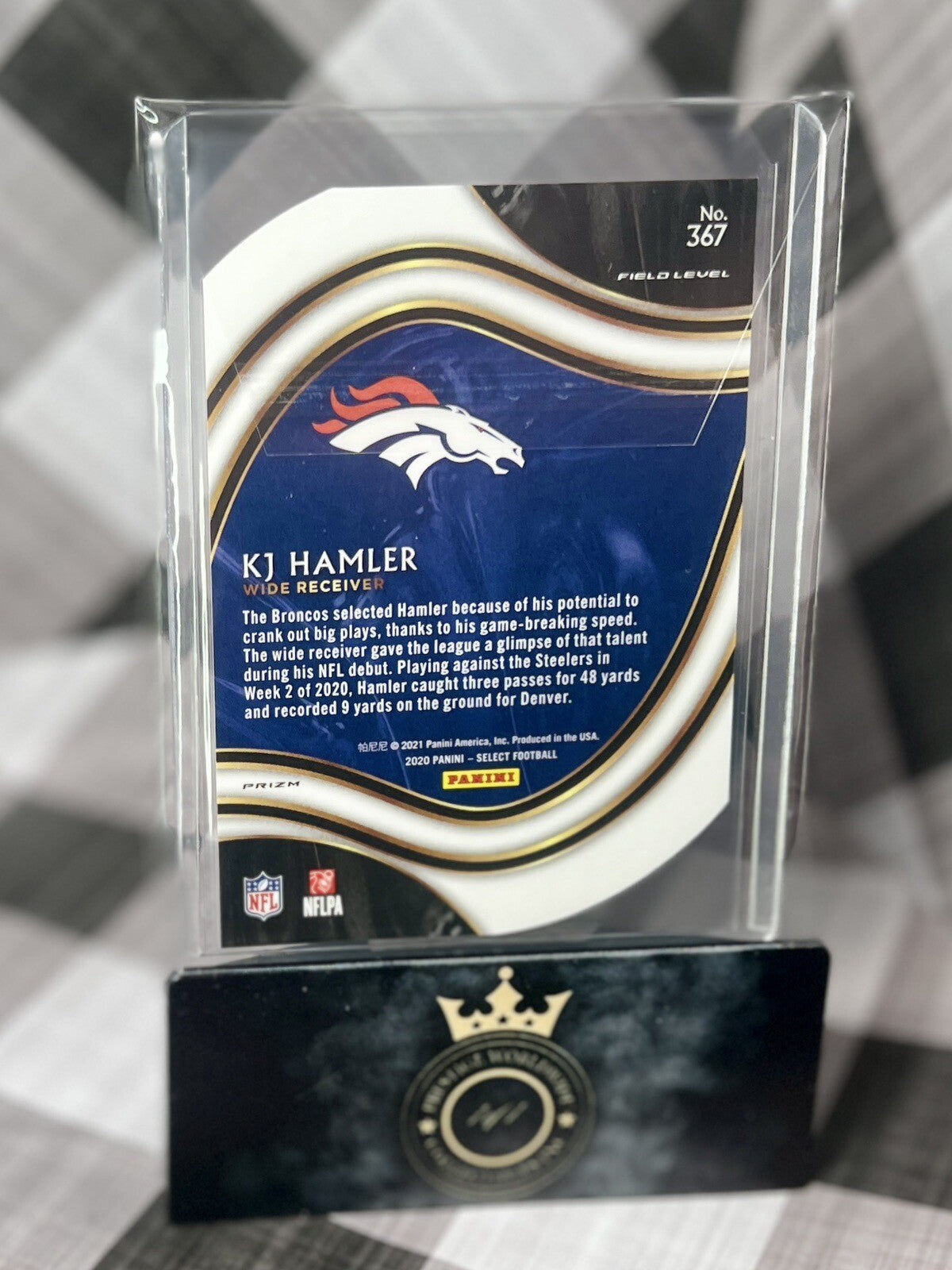 KJ Hamler 2020 Select Orange Field Level Prizm Die-Cut Rookie #367 Broncos RC