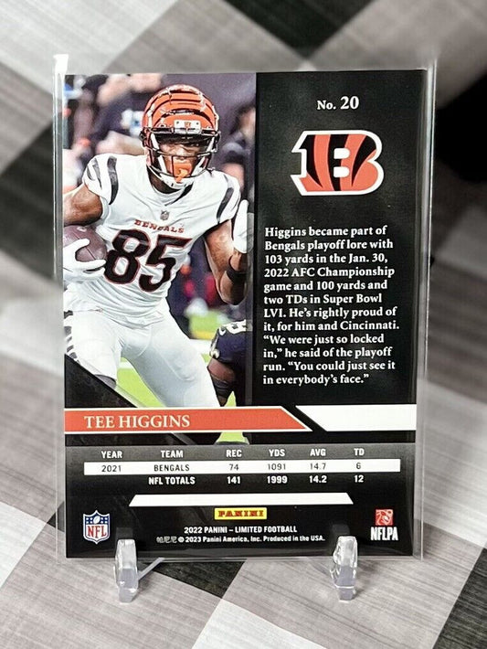 📈🔥 Tee Higgins 2022 Panini Limited Base #20 - Cincinnati Bengals 📈🔥