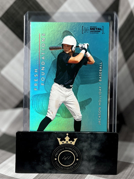 Jackson Holliday 2022 Metal Universe Aqua Fresh Foundations Rookie #FF47 BAL Oâ€™s