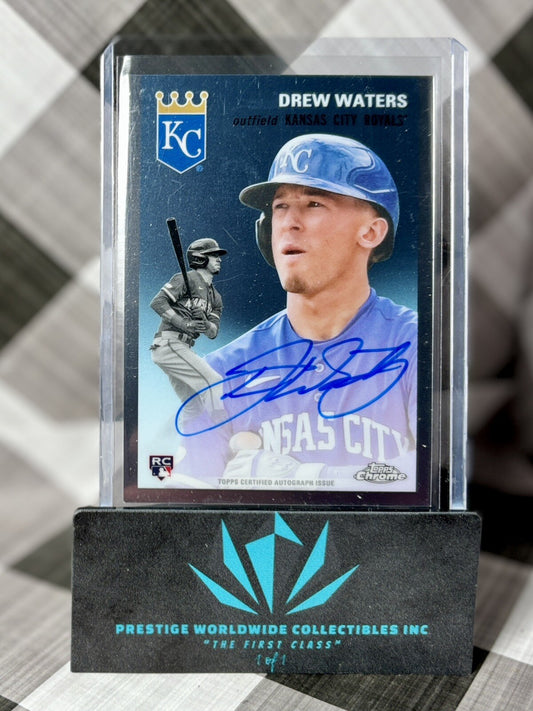 Drew Waters 2023 Topps Chrome Platinum Rookie Auto #CPA-DWA Royals RC