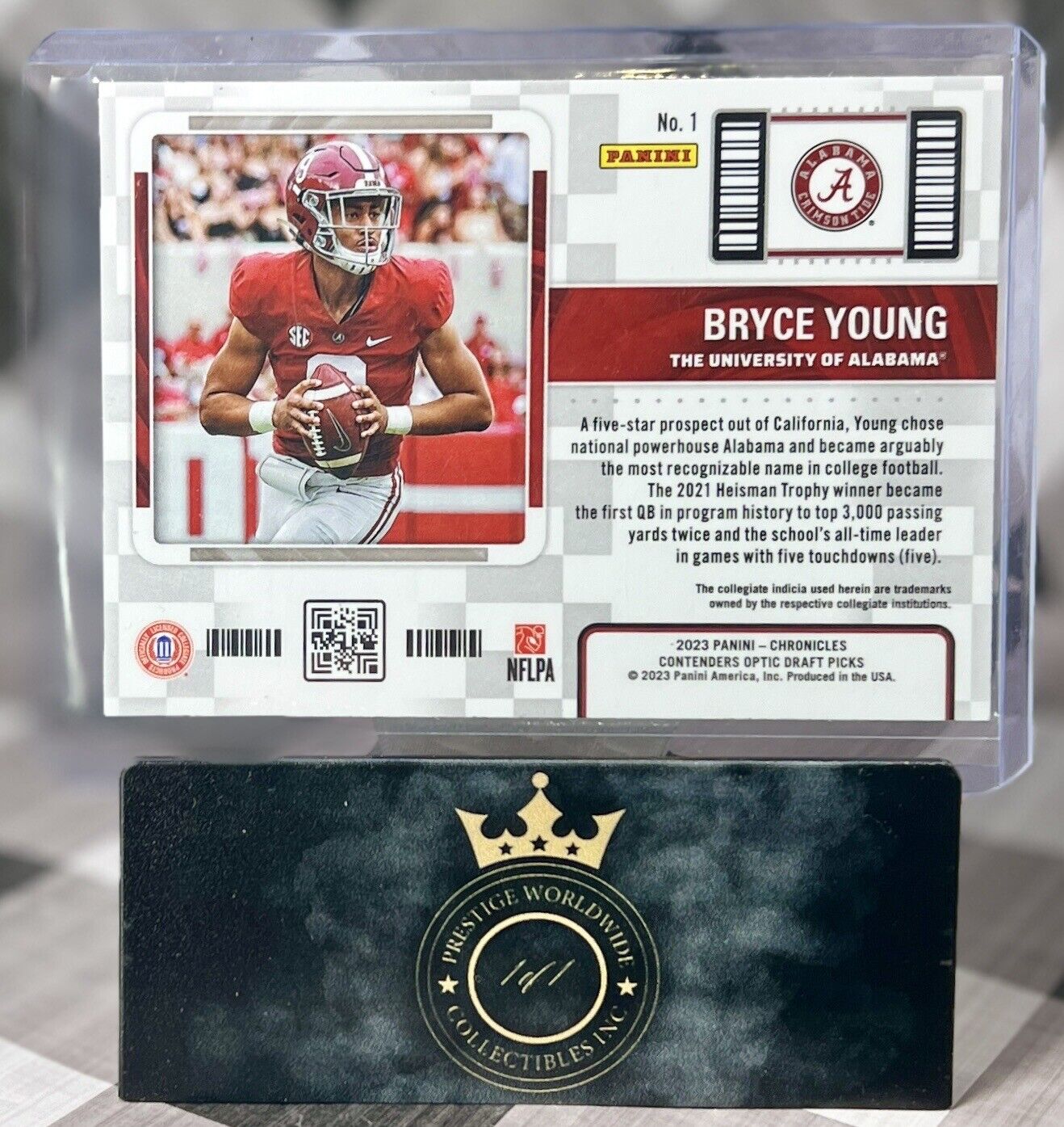 Bryce Young 2023 Chronicles Draft Picks Contenders Optic Silver #1 CAR Panthers
