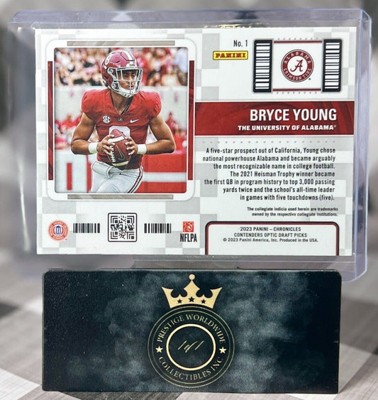 Bryce Young 2023 Chronicles Draft Picks Contenders Optic Silver #1 CAR Panthers