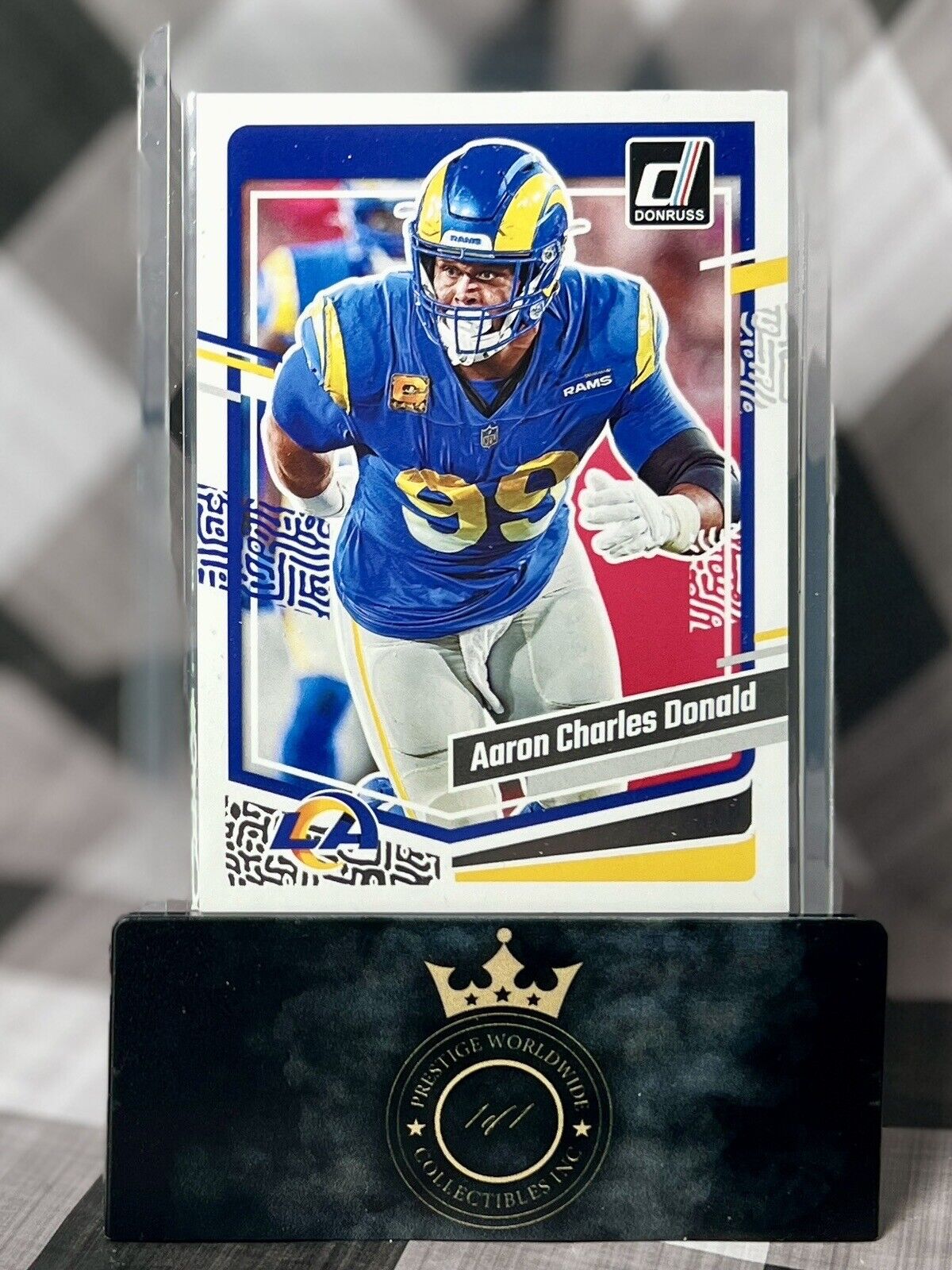 Aaron Charles Donald 2023 Donruss Name Variation SSP #162 Los Angeles Rams
