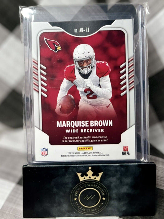 Marquise Brown 2022 Panini Absolute Heroes Memorabilia /99 #AH-21 AZ Cardinals