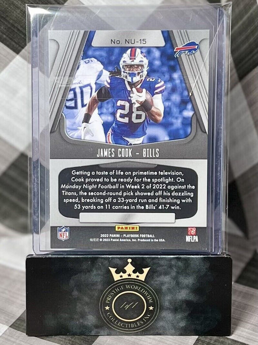 James Cook 2022 Panini Playbook NFL Next Up Rookie #NU-15 - Buffalo Bills RC