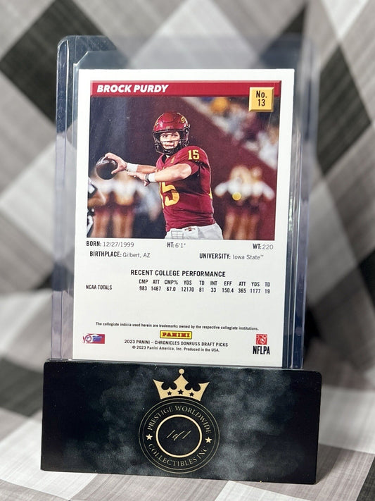 Brock Purdy 2023 Chronicles Draft Picks Donruss Retro #13 ISU Cyclones SF 49ers