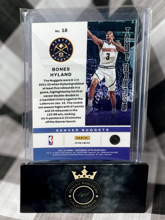 BONES HYLAND 2021-22 Contenders Optic RC Rookie Hoop Dreams Silver #18 NUGGETS