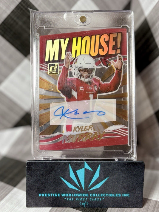 Kyler Murray 2021 Clearly Donruss My House! Gold Auto # Match 1/5 #CMH-KM Cards