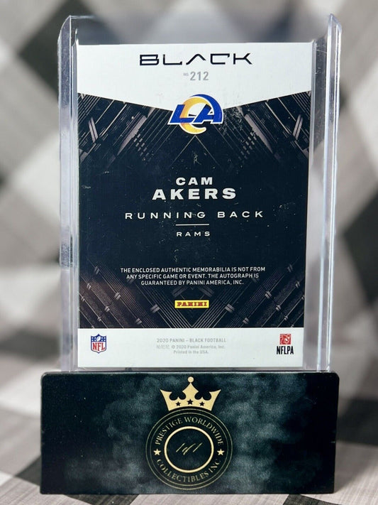 Cam Akers 2020 Panini Black Rookie Patch Auto /50 #213 LA Rams RC