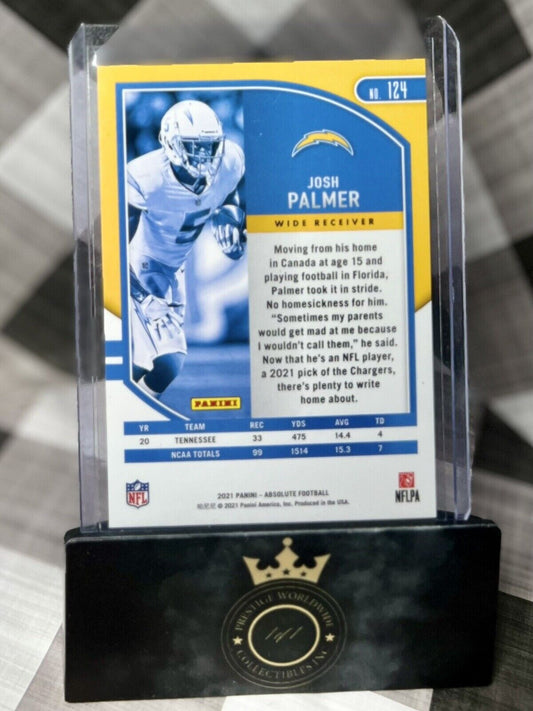 Josh Palmer 2021 Panini Absolute Rookies Red Squares Rookie /499 #124 Chargers