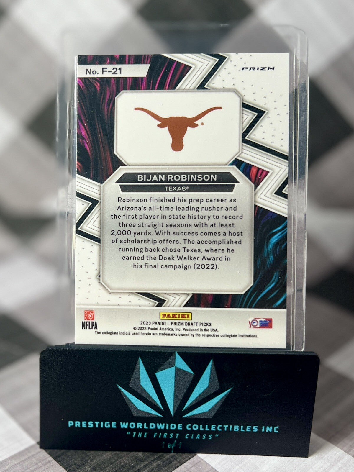 Bijan Robinson 2023 Prizm Draft Picks Fearless Red Cracked Ice #F-21 Falcons RC