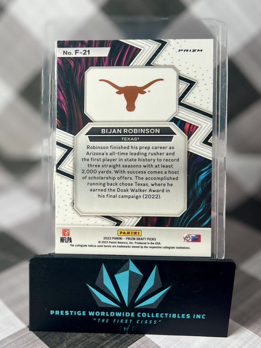 Bijan Robinson 2023 Prizm Draft Picks Fearless Red Cracked Ice #F-21 Falcons RC