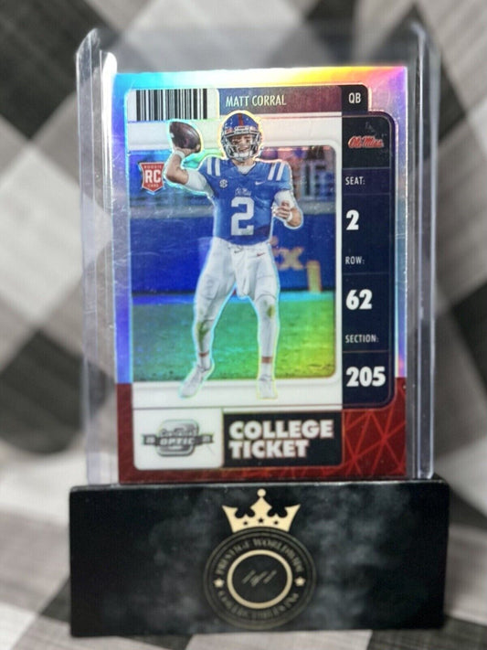 Matt Corral 2022 Contenders Optic College Ticket Holo Silver #3 OleMiss Panthers